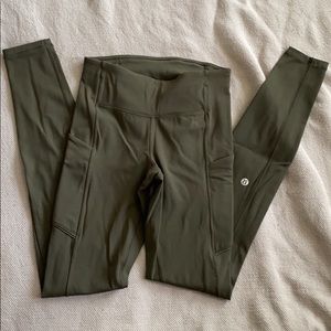 lululemon speed up tight 28” NWOT dark olive